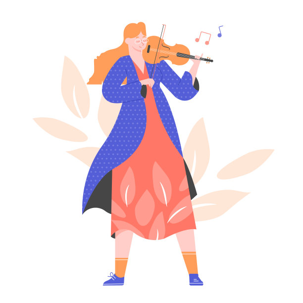 拉小提琴的女性