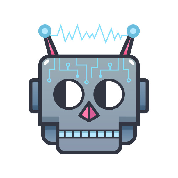 卡通机器人logo吉祥物