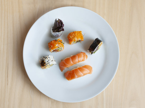 新鲜日式寿司背景