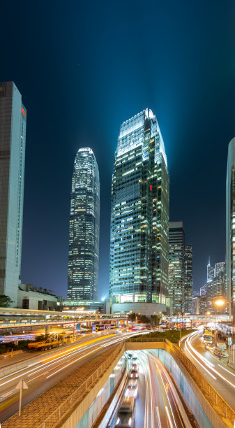 高楼大厦繁华都市夜景