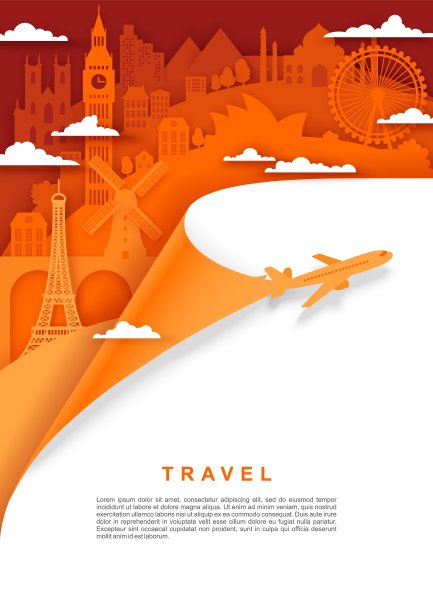 法国插画法国旅游海报