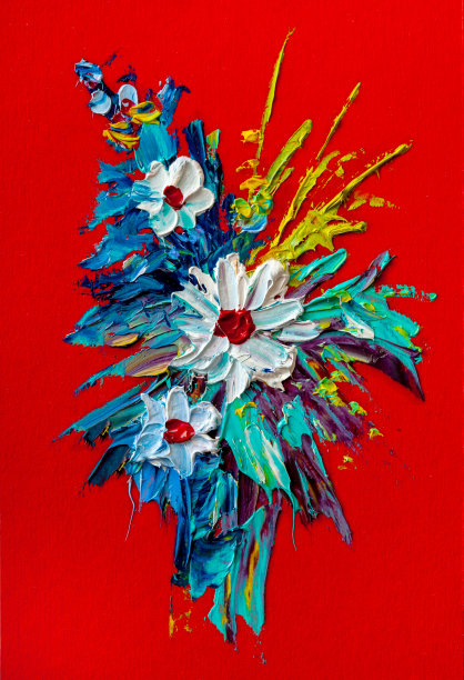花朵抽象装饰画