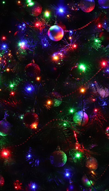 圣诞树素材 圣诞灯树