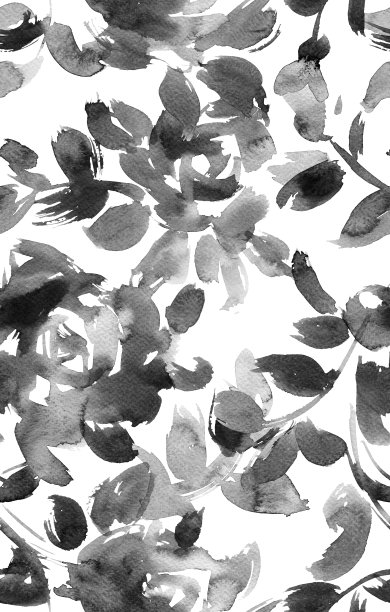 黑白古典花纹图案
