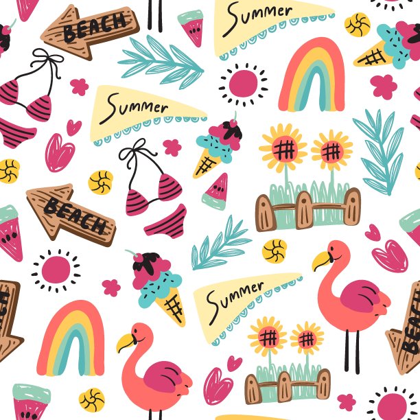 清新蓝绿棕榈叶图案背景