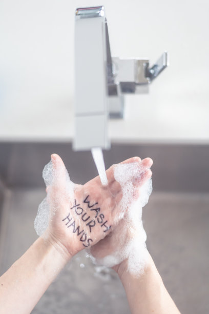 洗手,肥皂泡,水槽