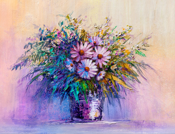 百花齐放装饰画