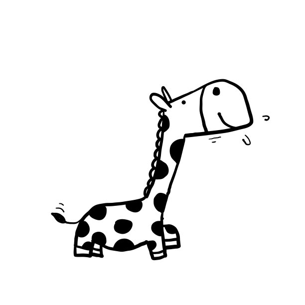卡通长颈鹿公仔吉祥物设计