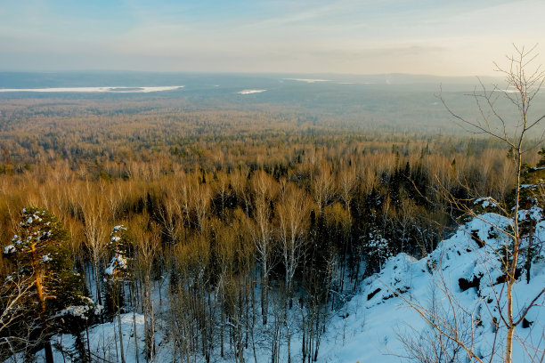 俄罗斯冬日原野风景