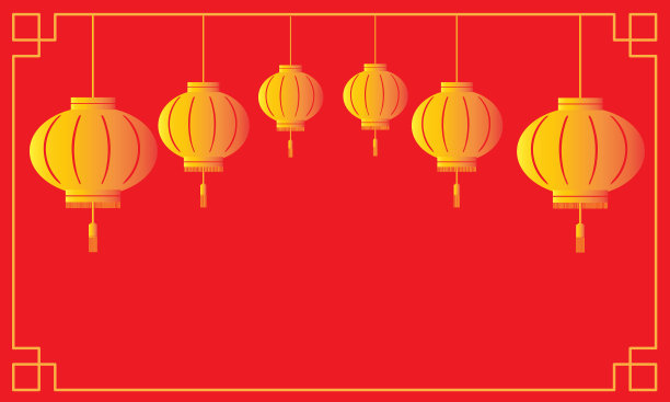 红色中国风装饰框
