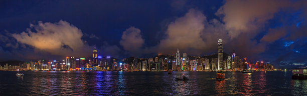 香港维多利亚港全景