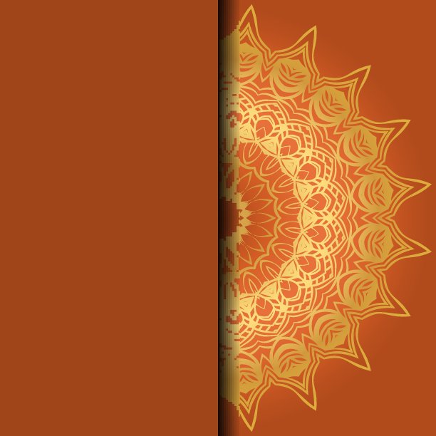 精美圆形渐变花纹图案