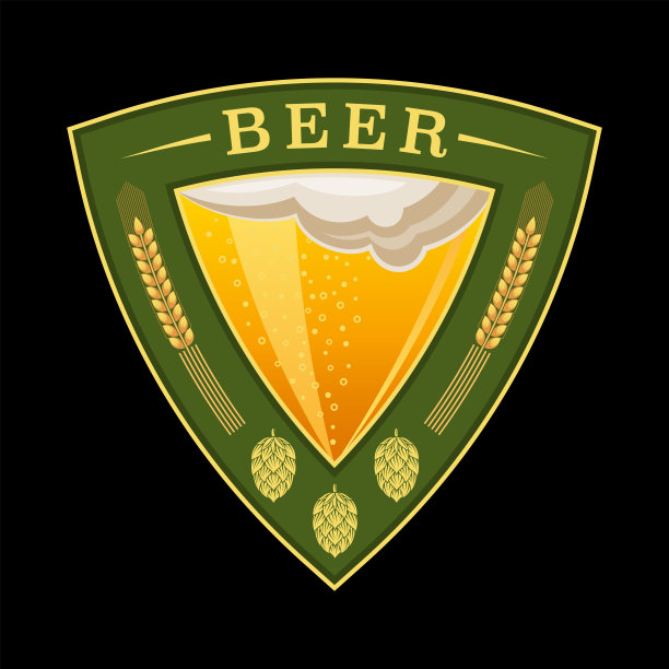 复古啤酒banner矢量图