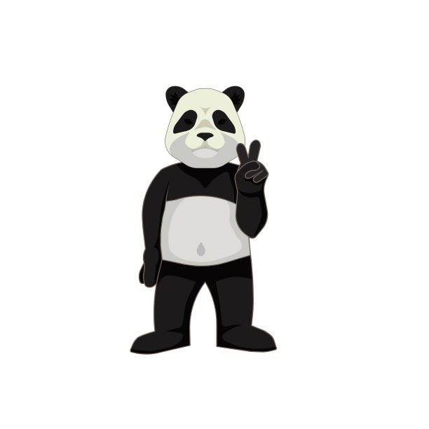 创意熊猫插画