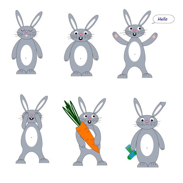 卡通可爱兔子背景
