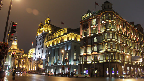 老上海街道建筑