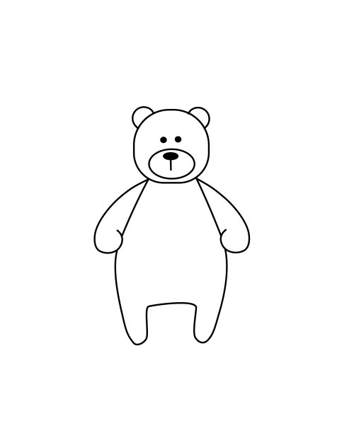 简约卡通可爱小熊