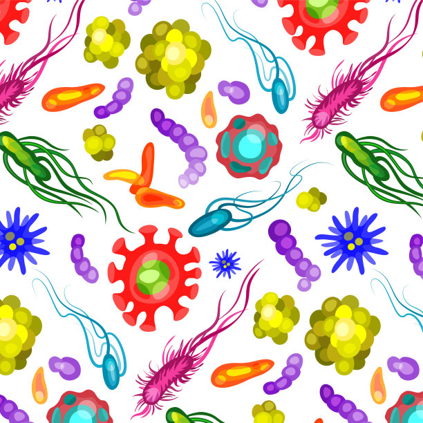 显微镜下细菌病毒微生物图案
