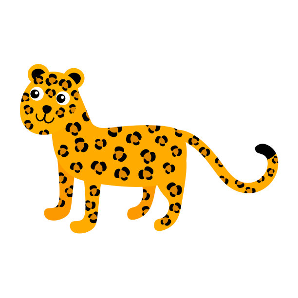 野生猫科动物,贺卡,绘画插图