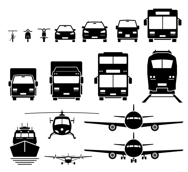 交通工具大飞机矢量图