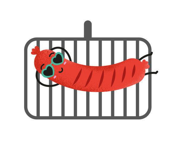 腊肠插画