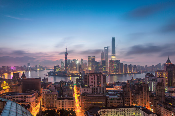 上海黄浦江建筑夜景