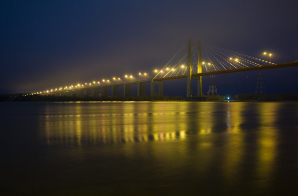 江边夜桥