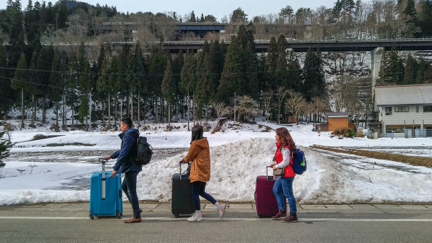 寒冷,旅途,行李