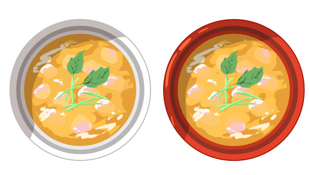 黄焖鸡米饭插画