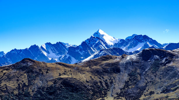 冬季西藏雪山自然风光
