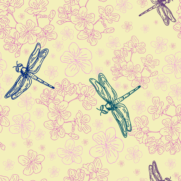盛夏花苞蜻蜓