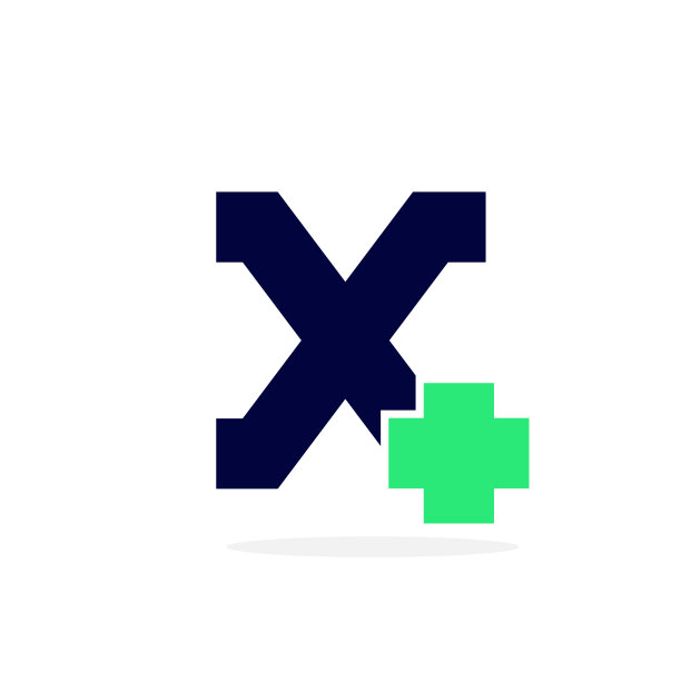 x字母医药养生保健医疗logo