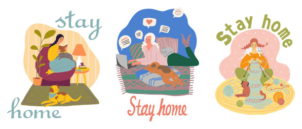 日常生活场景插画