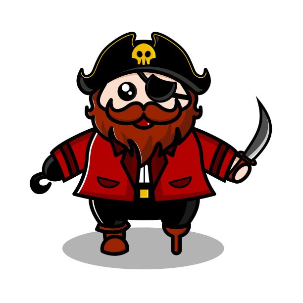 海盗卡通插画