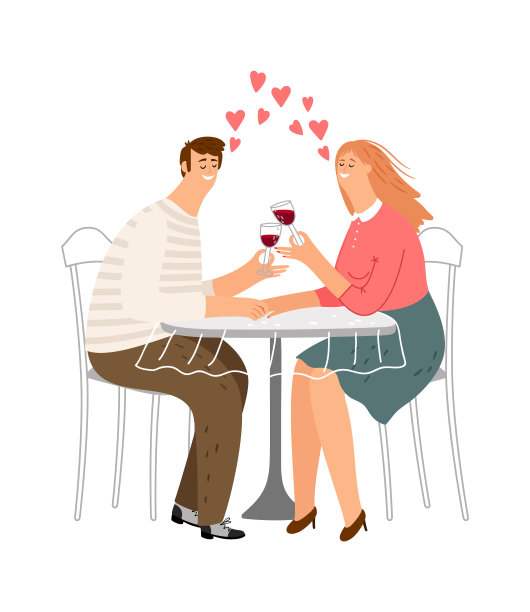 在干杯喝葡萄酒的夫妇