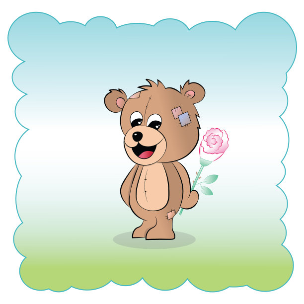泰迪小熊 时尚卡通图案