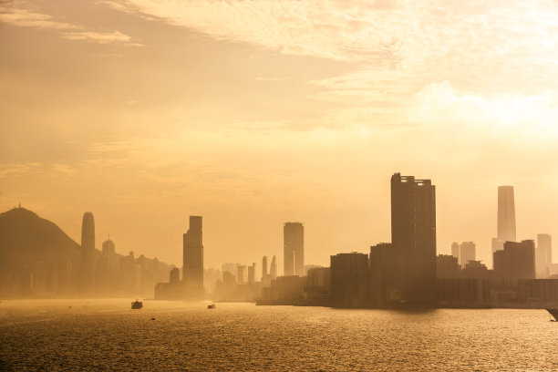 香港地标剪影