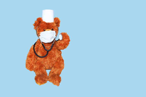 可爱的,泰迪熊,健康保健