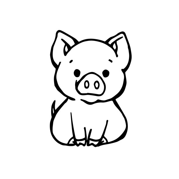 可爱小猪卡通logo