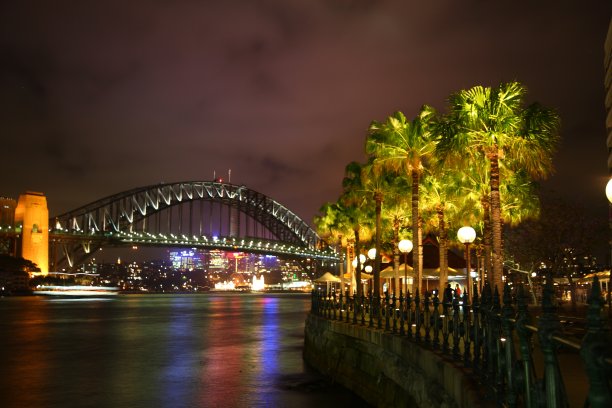 夜色景观桥