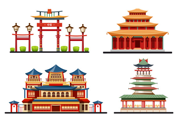 中国古风装饰插画