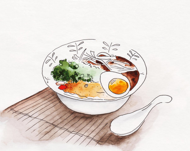 日式美食插画