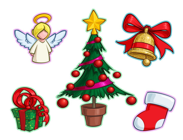 圣诞树包装插画