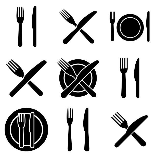 餐具餐厅标志