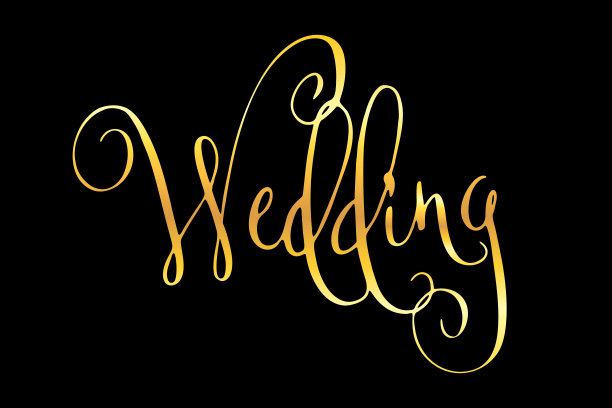 我们的婚礼 婚庆字体设计