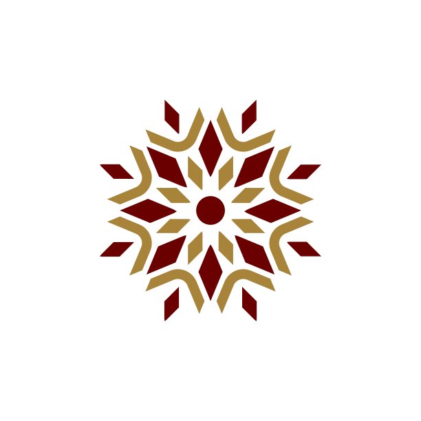 花卉环绕的圆形装饰矢量图案