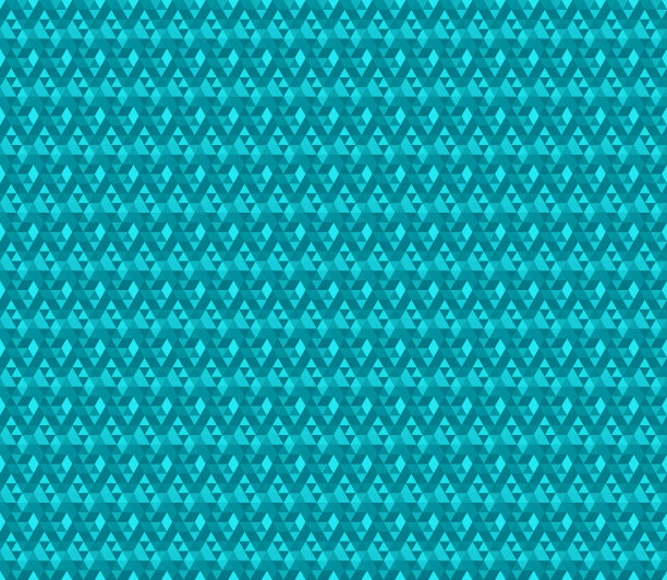 蓝绿几何六边形无缝图案