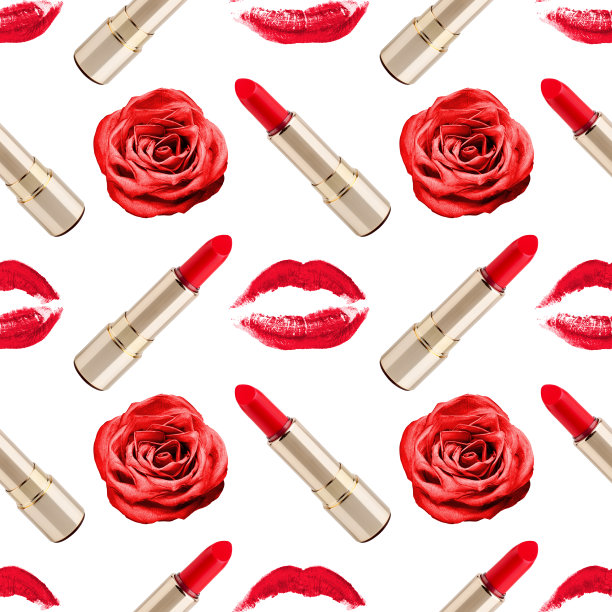 复古装饰品,红色和金色颜色