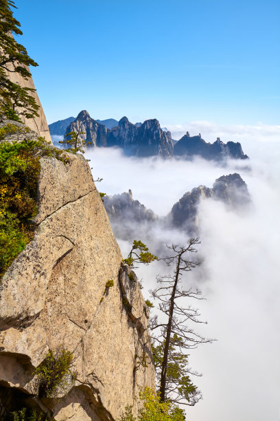 华山风光山崖