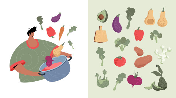 创意蔬菜创意食物卡通人物